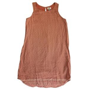 Old Navy Women Dress S P Rust Geometric Shift Sleeveless